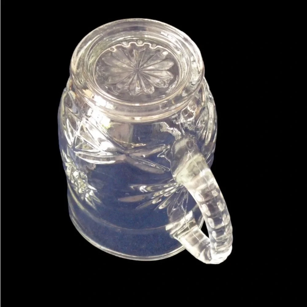 Vintage Prescut Clear Pressed Glass Small Pitcher by Anchor Hocking MCM